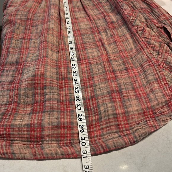 Free People Oversized Plaid side tie tunic - Picture 9 of 9